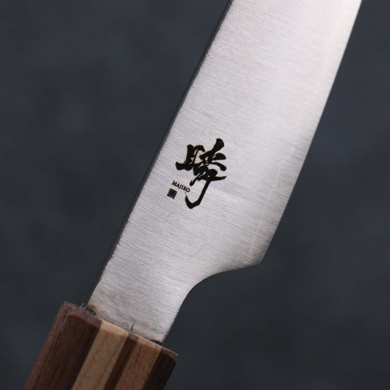 Shigeki Tanaka Majiro Silver Steel No.3 Petty-Utility  120mm Maple, Cherry, Walnut Handle - Japannywholesale