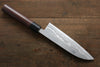 Kanetsune Blue Steel No.2 Damascus Santoku  165mm Shitan Handle - Japannywholesale