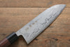 Kanetsune Blue Steel No.2 Damascus Santoku  165mm Shitan Handle - Japannywholesale