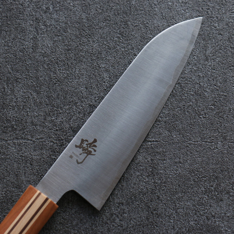 Shigeki Tanaka Majiro Silver Steel No.3 Santoku  165mm Maple, Cherry, Walnut Handle - Japannywholesale