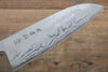 Kanetsune Blue Steel No.2 Damascus Santoku  165mm Shitan Handle - Japannywholesale