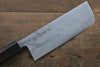 Kanetsune Blue Steel No.2 Damascus Nakiri  165mm Shitan Handle - Japannywholesale