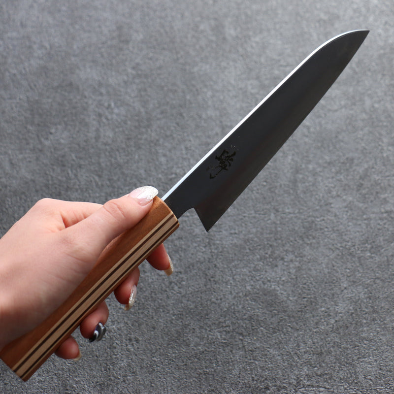 Shigeki Tanaka Majiro Silver Steel No.3 Santoku  165mm Maple, Cherry, Walnut Handle - Japannywholesale