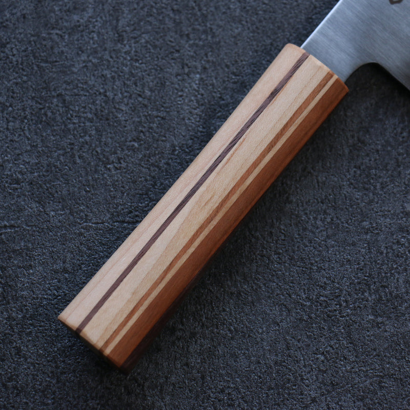 Shigeki Tanaka Majiro Silver Steel No.3 Nakiri  165mm Maple, Cherry, Walnut Handle - Japannywholesale