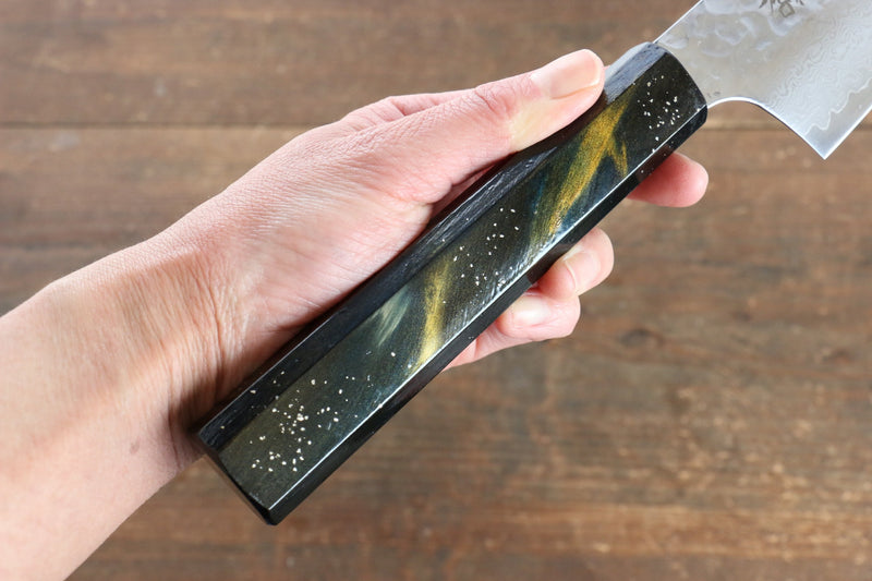 Sakai Takayuki VG10 33 Layer Damascus Kengata Gyuto  190mm Live oak Lacquered (Saiu) Handle - Japannywholesale