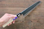 Kanetsune Blue Steel No.2 Kurouchi Santoku  165mm Magnolia Handle - Japannywholesale