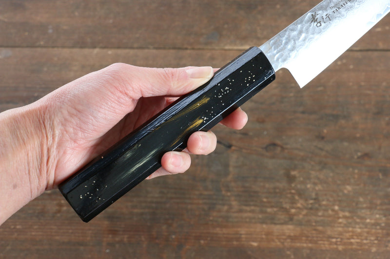 Sakai Takayuki VG10 33 Layer Damascus Sujihiki  240mm Live oak Lacquered (Saiu) Handle - Japannywholesale