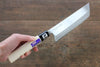 Kanetsune Blue Steel No.2 Migaki Finished Nakiri  165mm Magnolia Handle - Japannywholesale