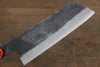 Shigeki Tanaka Blue Steel No.2 TEKKA Kurouchi Nakiri Japanese Chef Knife 165mm - Japannywholesale