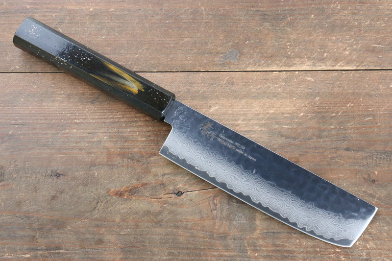 Sakai Takayuki VG10 33 Layer Damascus Nakiri  160mm Live oak Lacquered (Saiu) Handle - Japannywholesale