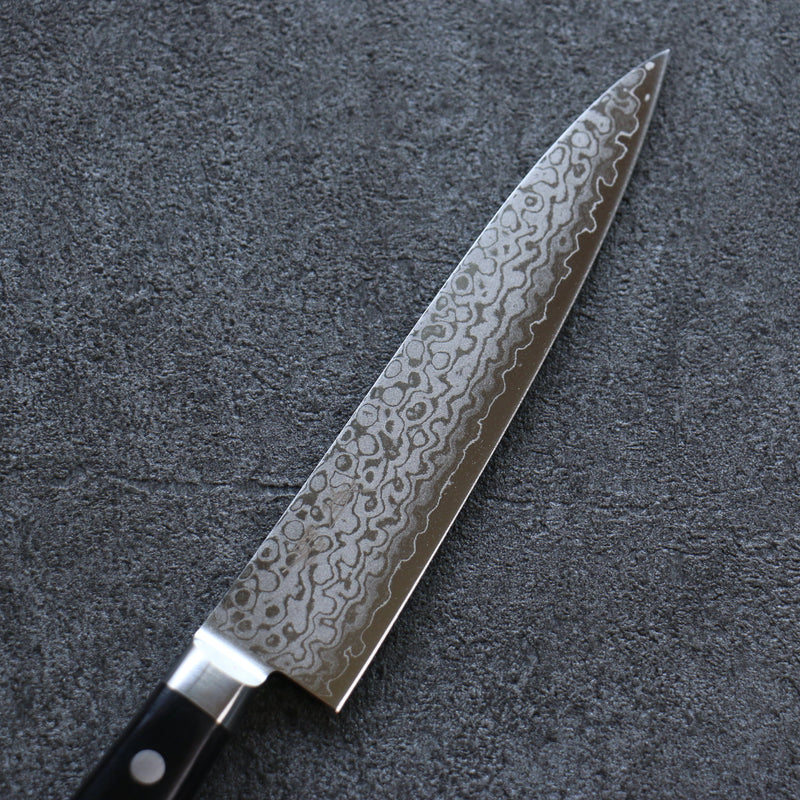 Seisuke VG10 8 Layer Damascus Migaki Finished Petty-Utility  150mm Black Pakka wood Handle - Japannywholesale