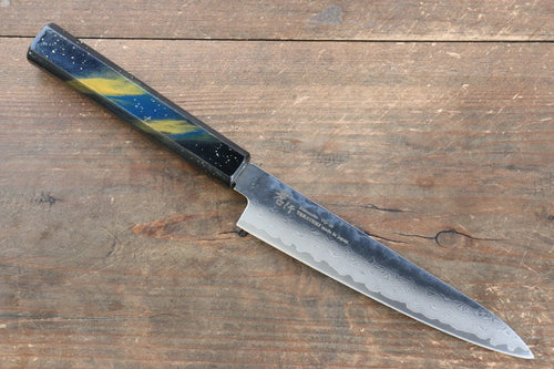 Sakai Takayuki VG10 33 Layer Damascus Petty-Utility  150mm Live oak Lacquered (Saiseki) Handle - Japannywholesale