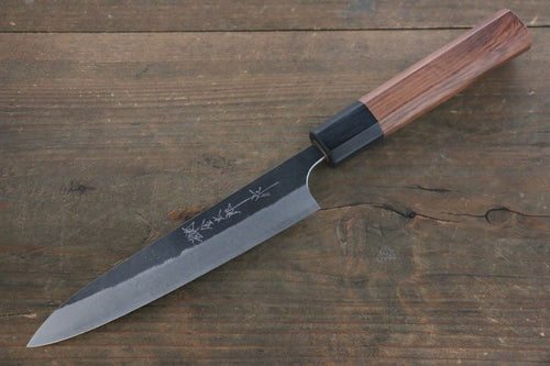 Yoshimi Kato Blue Super Clad Kurouchi Petty-Utility Japanese Chef Knife 150mm Honduras Handle - Japannywholesale