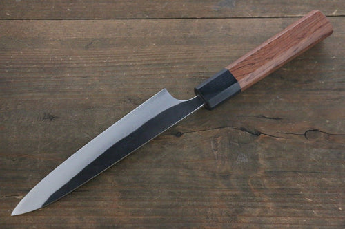 Yoshimi Kato Blue Super Clad Kurouchi Petty-Utility Japanese Chef Knife 150mm Honduras Handle - Japannywholesale