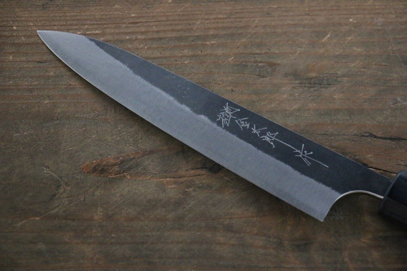 Yoshimi Kato Blue Super Clad Kurouchi Petty-Utility Japanese Chef Knife 150mm Honduras Handle - Japannywholesale