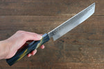 Sakai Takayuki VG10 33 Layer Damascus Nakiri  160mm Live oak Lacquered (Saiseki) Handle - Japannywholesale