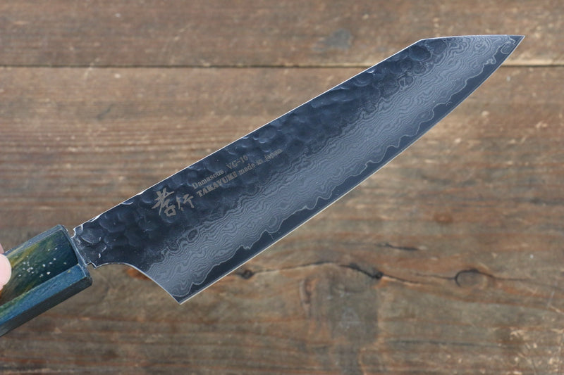 Sakai Takayuki VG10 33 Layer Damascus Kengata Santoku  160mm Live oak Lacquered (Saiseki) Handle - Japannywholesale