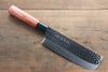 Kanetsune DSR-1K6 Hammered Nakiri  165mm Red Pakka wood Handle - Japannywholesale