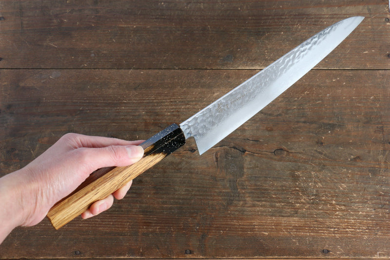 Sakai Takayuki VG10 33 Layer Damascus Gyuto  240mm Live oak Lacquered (Kokushin) Handle - Japannywholesale