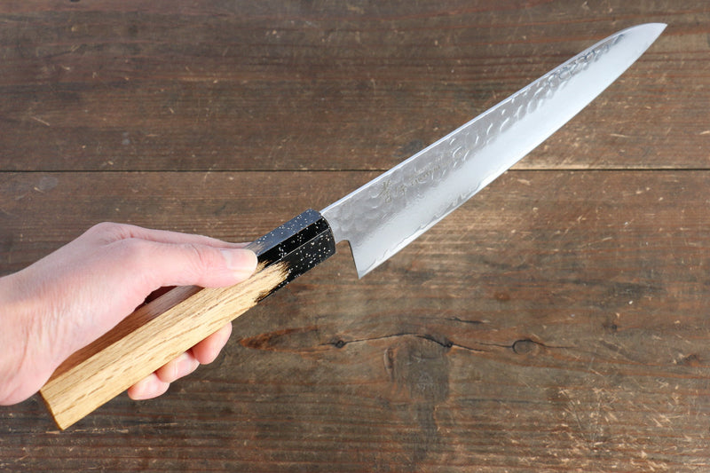 Sakai Takayuki VG10 33 Layer Damascus Gyuto  210mm Live oak Lacquered (Kokushin) Handle - Japannywholesale