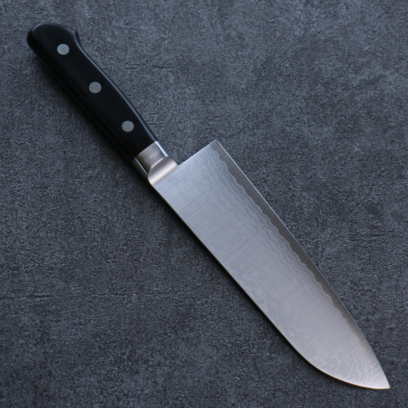 Seisuke VG10 Damascus Santoku  165mm Black Pakka wood Handle - Japannywholesale