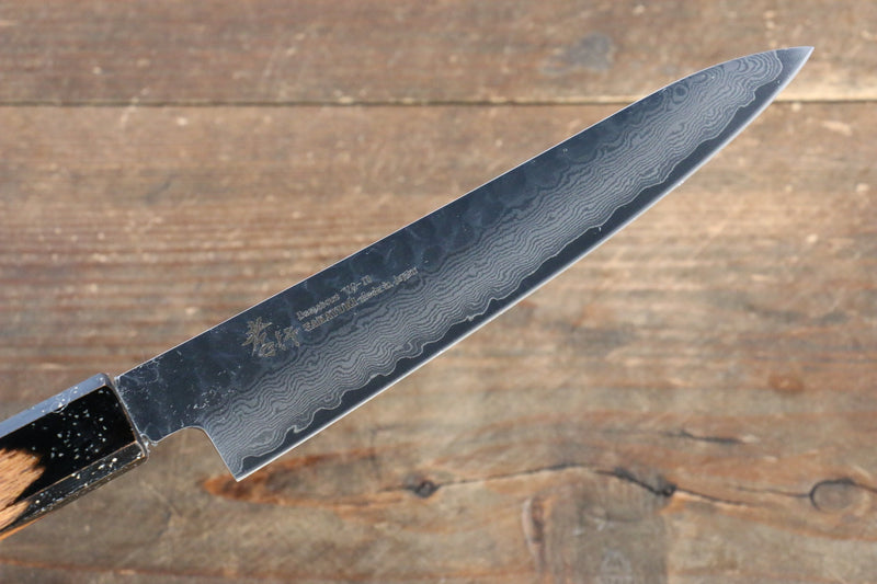 Sakai Takayuki VG10 33 Layer Damascus Petty-Utility  150mm Live oak Lacquered (Kokushin) Handle - Japannywholesale