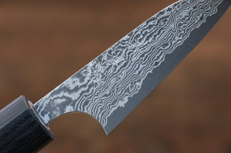 Yoshimi Kato VG10 Damascus Petty-Utility  70mm with Shitan Handle - Japannywholesale