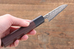 Yoshimi Kato VG10 Damascus Petty-Utility  70mm with Shitan Handle - Japannywholesale