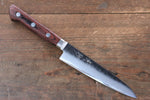 Seisuke VG10 33 Layer Damascus Petty-Utility  135mm Mahogany Handle with Sheath - Japannywholesale