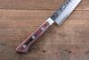 Seisuke VG10 33 Layer Damascus Petty-Utility  135mm Mahogany Handle with Sheath - Japannywholesale