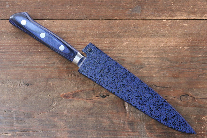 Seisuke Seiun VG10 33 Layer Damascus Petty-Utility  135mm Blue Pakka wood Handle with Sheath - Japannywholesale