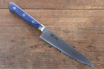 Seisuke Seiten Molybdenum Petty-Utility  120mm Blue Pakka wood Handle with Sheath - Japannywholesale