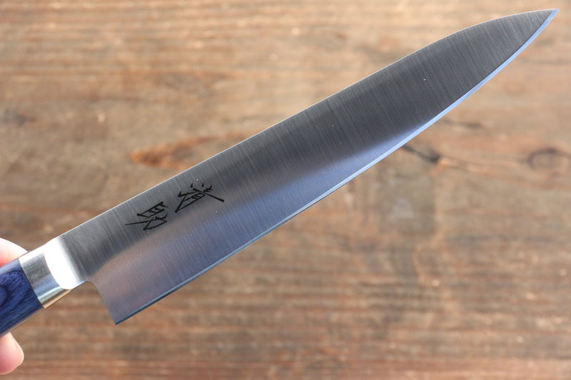 Seisuke Seiten Molybdenum Petty-Utility  120mm Blue Pakka wood Handle with Sheath - Japannywholesale