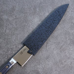 Seisuke Seiten Molybdenum Gyuto Japanese Knife 210mm Navy blue Pakka wood Handle with Sheath - Japannywholesale