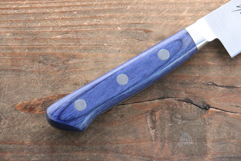 Seisuke Seiten Molybdenum Petty-Utility  120mm Blue Pakka wood Handle with Sheath - Japannywholesale