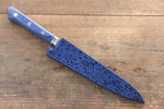 Seisuke Seiten Molybdenum Petty-Utility  120mm Blue Pakka wood Handle with Sheath - Japannywholesale