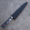 Seisuke Seiten Molybdenum Petty-Utility Japanese Knife 150mm Navy blue Pakka wood Handle with Sheath - Japannywholesale