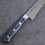 Seisuke Seiten Molybdenum Petty-Utility Japanese Knife 150mm Navy blue Pakka wood Handle with Sheath - Japannywholesale