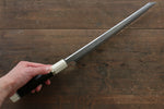 Sakai Takayuki Silver Steel No.3 Damascus Kiritsuke Yanagiba  300mm Ebony with Ring Handle with Sheath - Japannywholesale