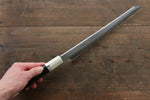 Sakai Takayuki Silver Steel No.3 Damascus Kiritsuke Yanagiba  270mm Ebony with Ring Handle with Sheath - Japannywholesale