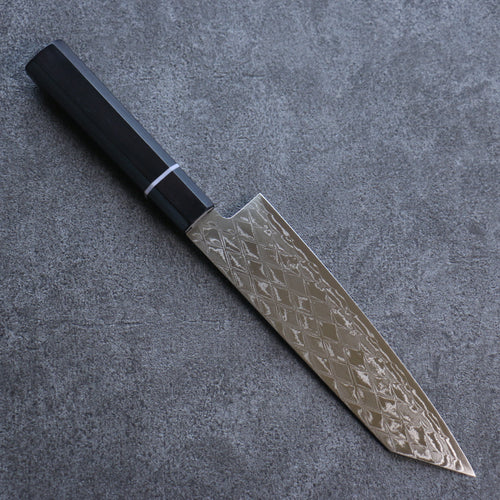 Seisuke AUS10 Mirror Crossed Bunka Japanese Knife 180mm Black Pakka wood Handle - Japannywholesale
