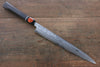 Shigeki Tanaka Blue Steel No.2 Damascus Yanagiba  270mm Ebony Wood Handle - Japannywholesale