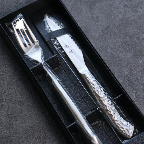 Ryujin Stainless Steel Steak Knife & Fork Set 80mm - Japannywholesale