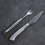 Ryujin Stainless Steel Steak Knife & Fork Set 80mm - Japannywholesale