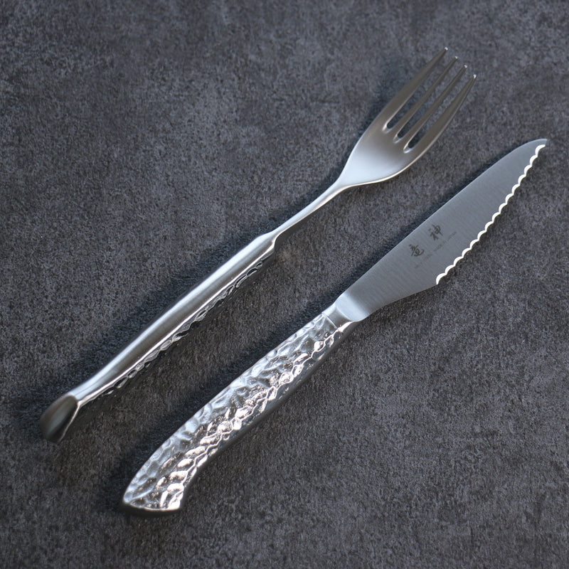 Ryujin Stainless Steel Steak Knife & Fork Set 80mm - Japannywholesale