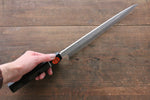 Shigeki Tanaka Blue Steel No.2 Damascus Yanagiba  270mm Ebony Wood Handle - Japannywholesale