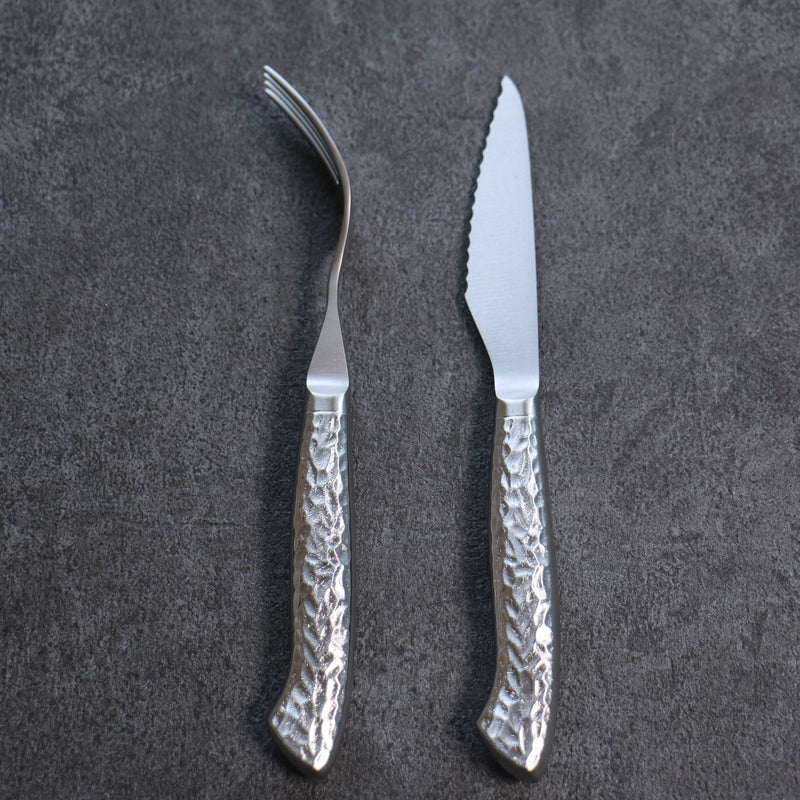 Ryujin Stainless Steel Steak Knife & Fork Set 80mm - Japannywholesale