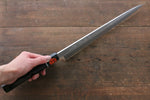 Shigeki Tanaka Blue Steel No.2 Damascus Yanagiba  300mm Ebony Wood Handle - Japannywholesale