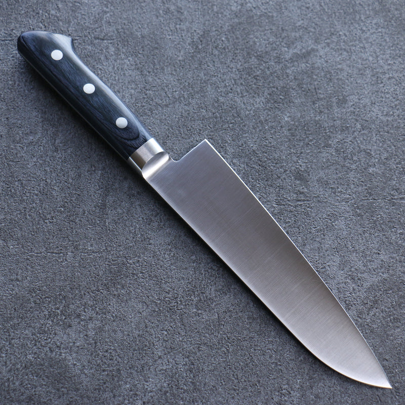 Seisuke Seiten Molybdenum Santoku Japanese Knife 180mm Navy blue Pakka wood Handle with Sheath - Japannywholesale