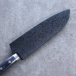 Seisuke Seiten Molybdenum Santoku Japanese Knife 180mm Navy blue Pakka wood Handle with Sheath - Japannywholesale